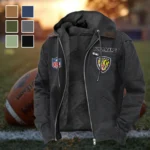 Midnight Flock Flannel Hoodie, Stadium Ready Flannel Hoodie HVN1460BR - Black