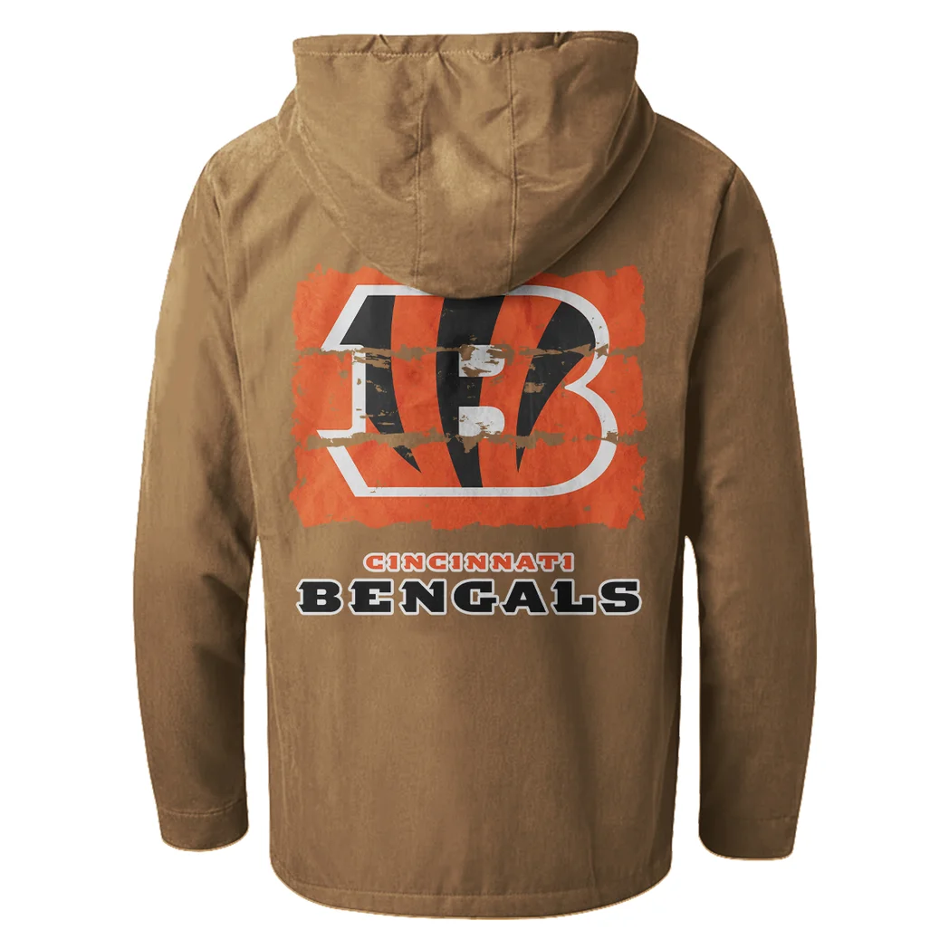 Fan Roar Squad Flannel Hoodie, Fan Squad Flannel Hoodie HVN1460CI - Camel - Image 3