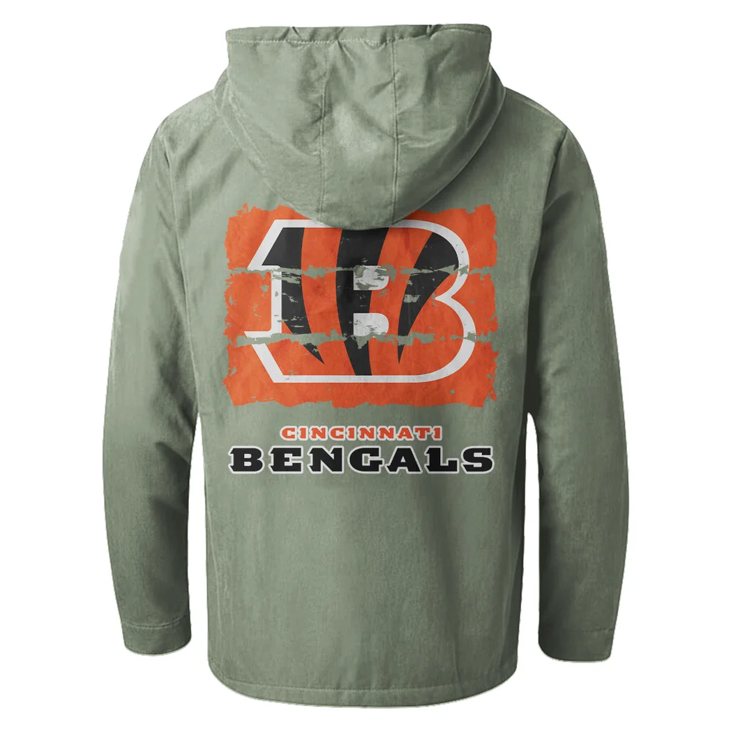 Fan Roar Squad Flannel Hoodie, Fan Squad Flannel Hoodie HVN1460CI - Light Green - Image 3