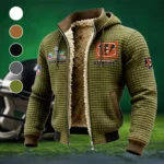 Fan Roar Squad Fleece-Lined Hooded Jacket, All-Mountain Hooded Fleece HVN1460CI - Green