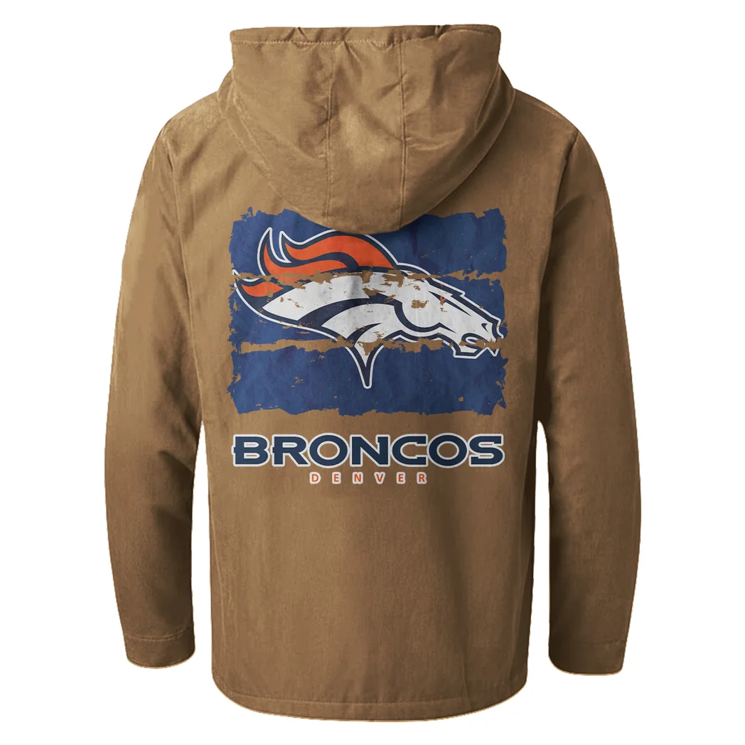 Orange Hooves Flannel Hoodie, Street Style Sport Hoodie HVN1460DB - Camel - Image 3