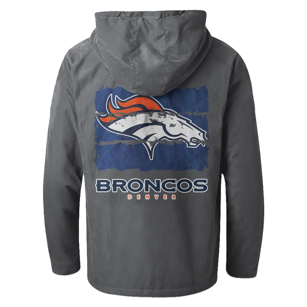 Orange Hooves Flannel Hoodie, Street Style Sport Hoodie HVN1460DB - Gray - Image 3