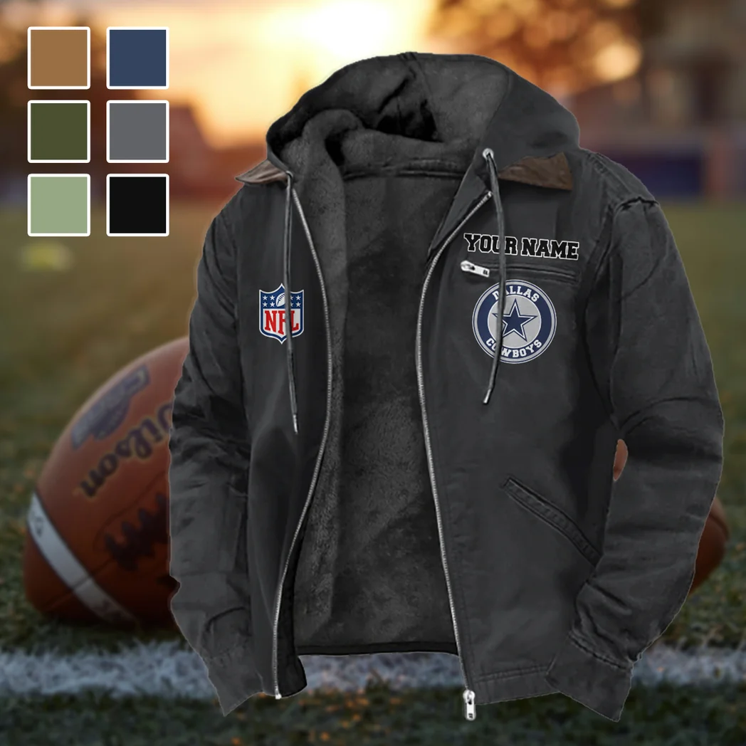 Game Day Spurs Flannel Hoodie, Warm Fan Flannel Hoodie HVN1460DC - Black