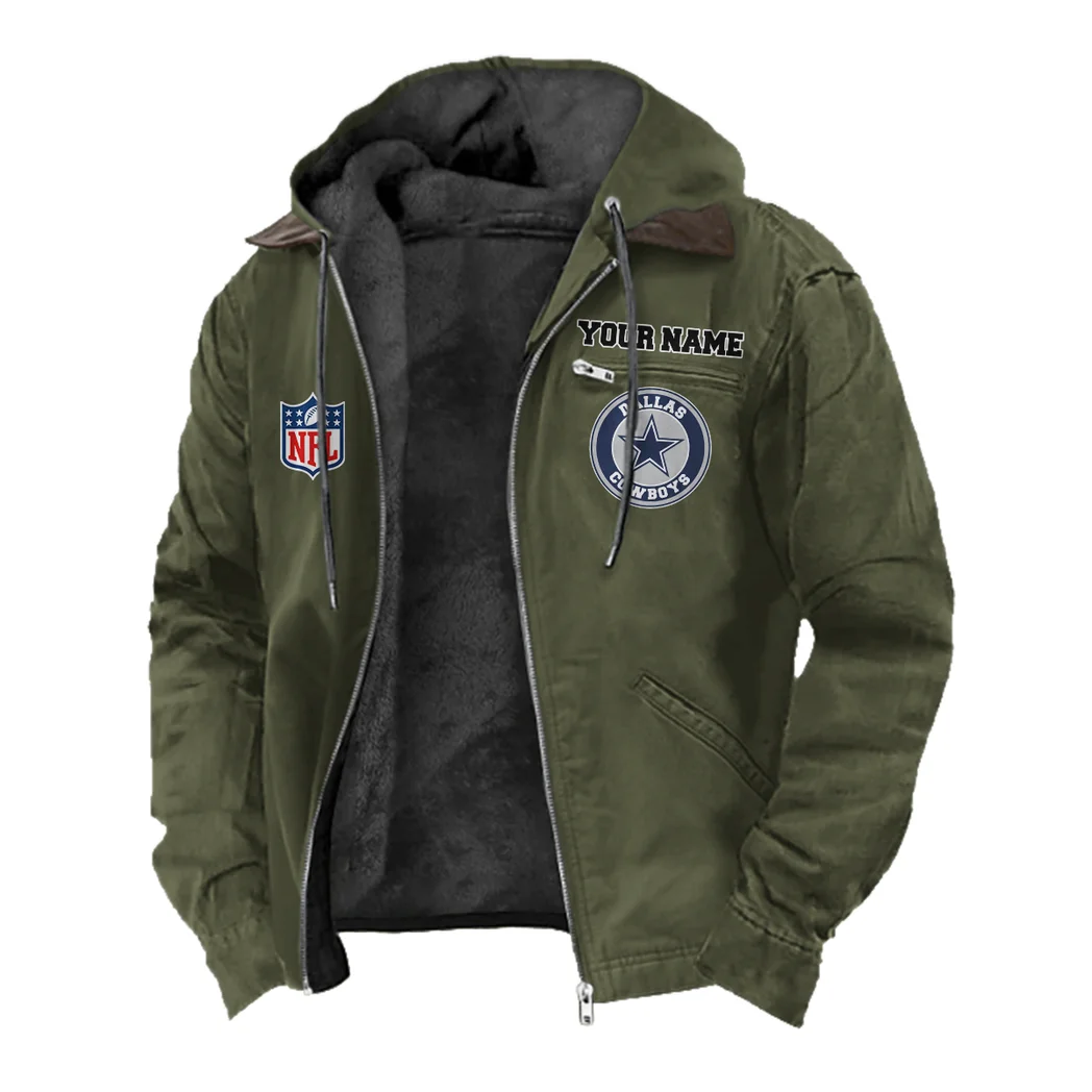 Game Day Spurs Flannel Hoodie, Warm Fan Flannel Hoodie HVN1460DC - Green - Image 2