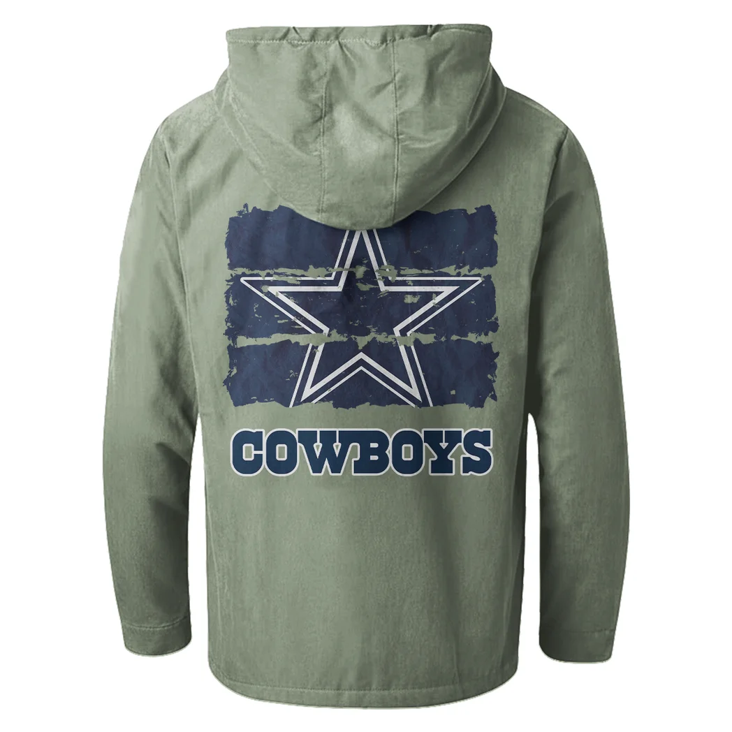 Game Day Spurs Flannel Hoodie, Warm Fan Flannel Hoodie HVN1460DC - Light Green - Image 3