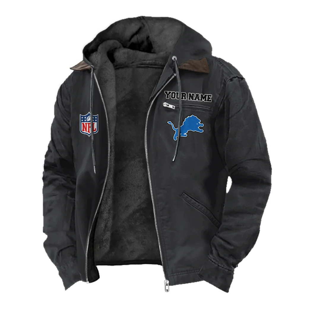 Blue Claws Flannel Hoodie, Cold Game Day Hoodie HVN1460DL - Black - Image 2