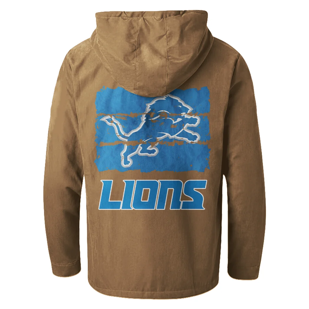 Blue Claws Flannel Hoodie, Cold Game Day Hoodie HVN1460DL - Camel - Image 3