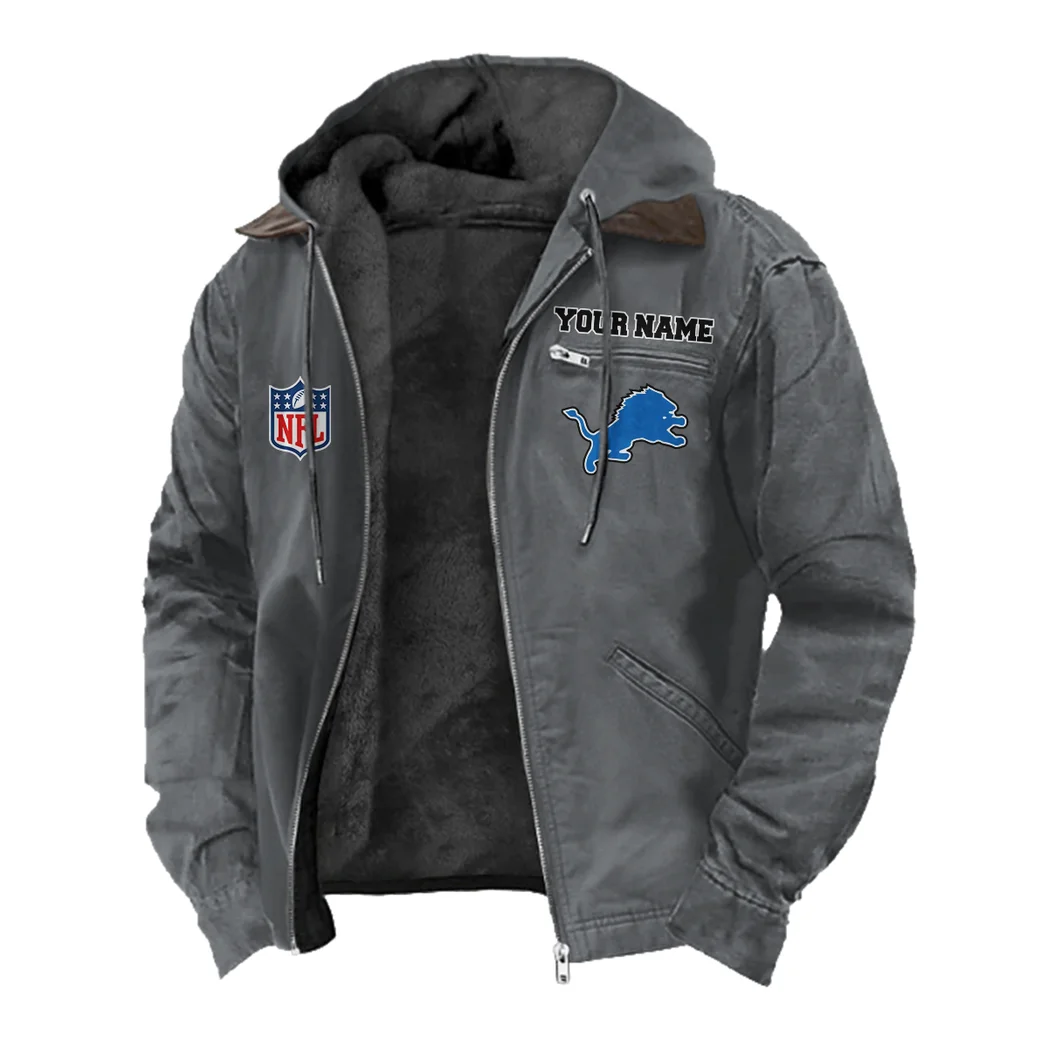 Blue Claws Flannel Hoodie, Cold Game Day Hoodie HVN1460DL - Gray - Image 2