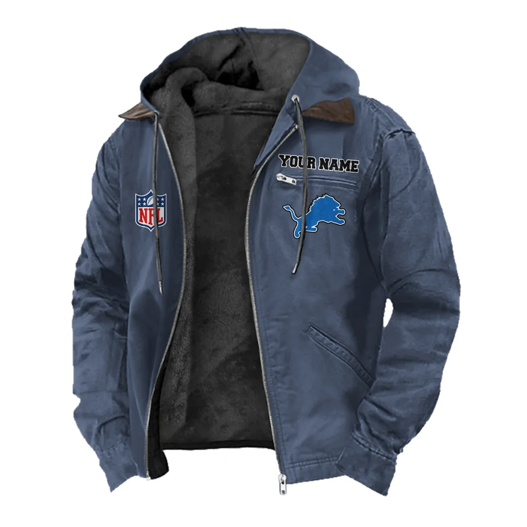 Blue Claws Flannel Hoodie, Cold Game Day Hoodie HVN1460DL - Navy Blue - Image 2