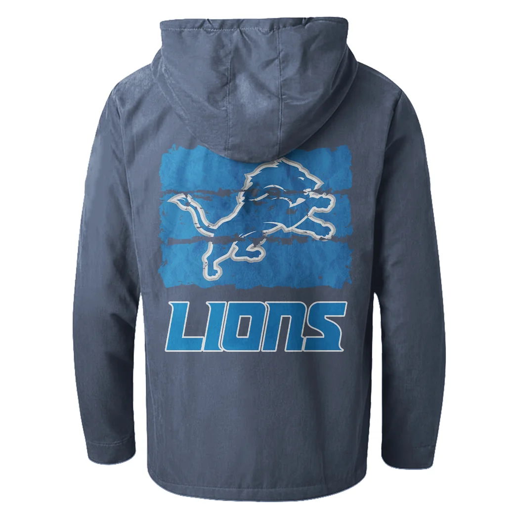 Blue Claws Flannel Hoodie, Cold Game Day Hoodie HVN1460DL - Navy Blue - Image 3