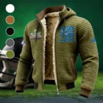 Blue Claws Fleece-Lined Hooded Jacket, Elite Athlete Winter Jacket HVN1460DL - Green