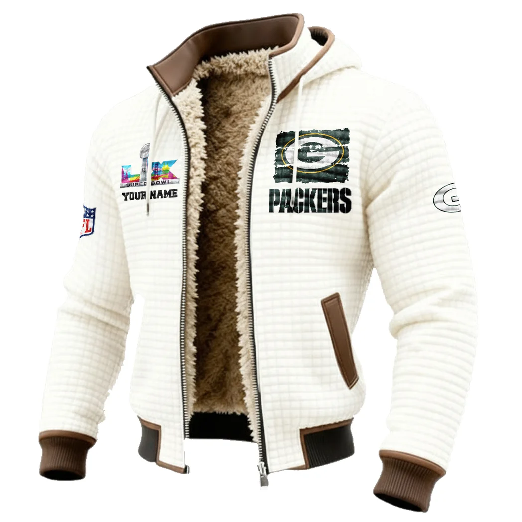 Titletown Fans Fleece-Lined Hooded Jacket, Weather-Shield Fleece Hoody HVN1460GP - White - Image 2
