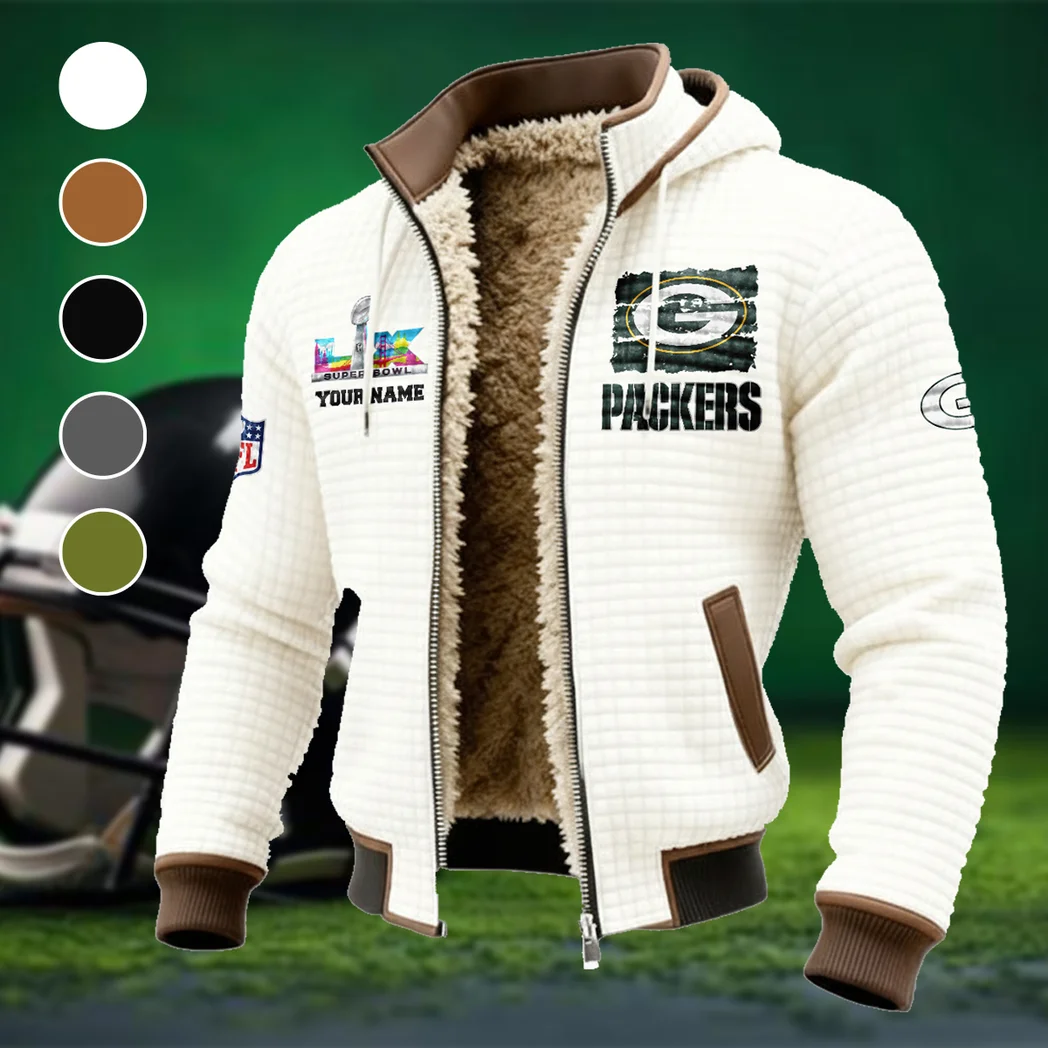 Titletown Fans Fleece-Lined Hooded Jacket, Weather-Shield Fleece Hoody HVN1460GP - White