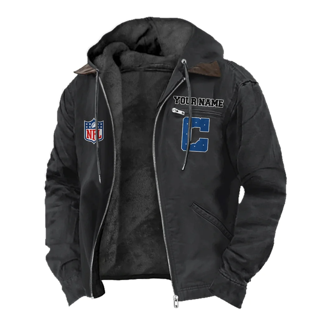 Victory Blades Flannel Hoodie, Classic Flannel Sport Hoodie HVN1460IC - Black - Image 2
