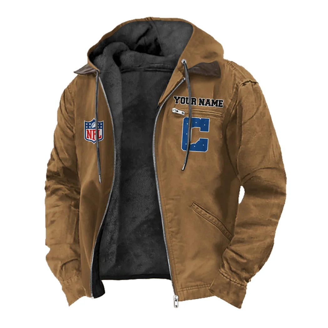 Victory Blades Flannel Hoodie, Classic Flannel Sport Hoodie HVN1460IC - Camel - Image 2