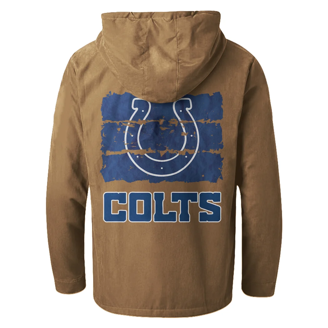 Victory Blades Flannel Hoodie, Classic Flannel Sport Hoodie HVN1460IC - Camel - Image 3