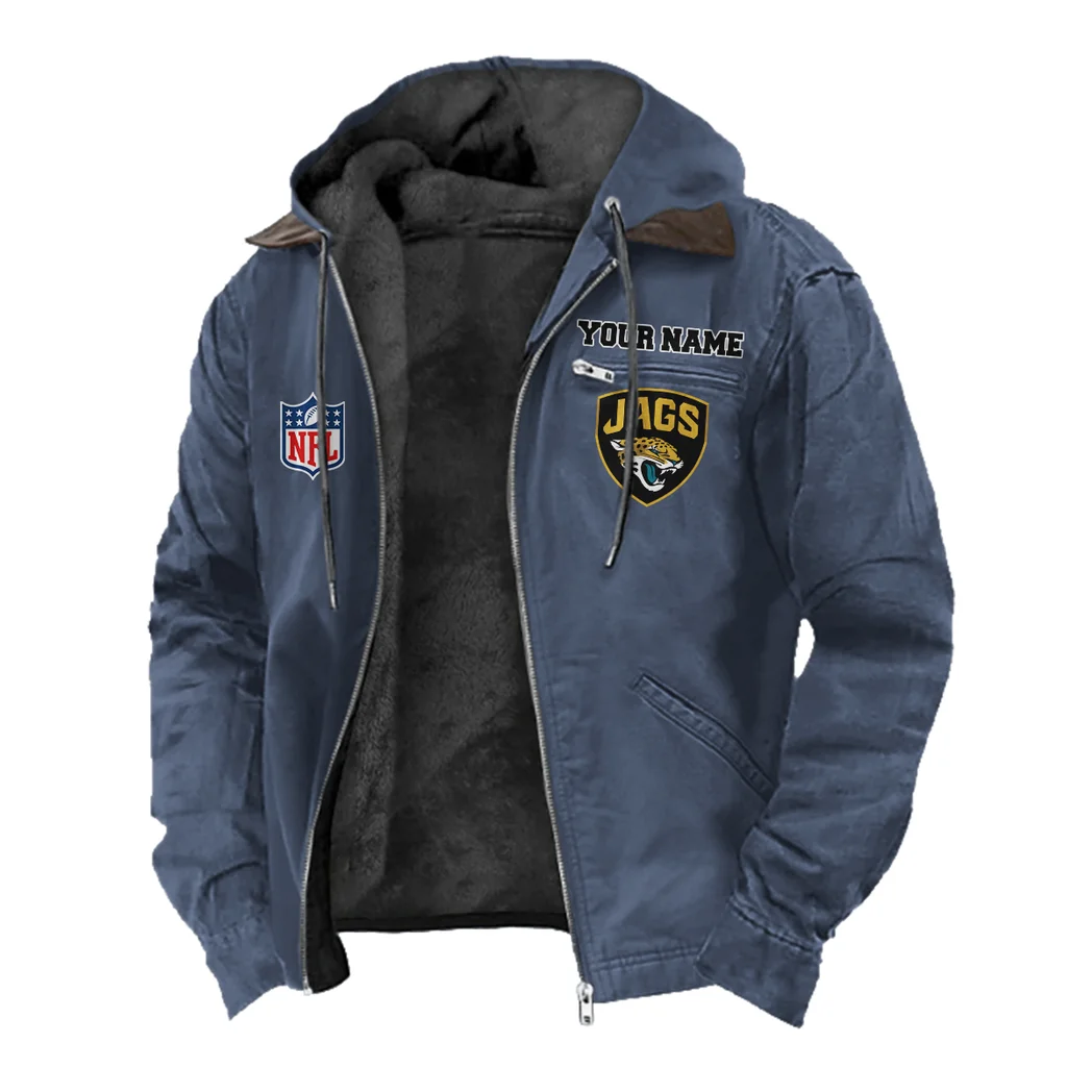 Midnight Sparks Flannel Hoodie, All-Season Fan Hoodie HVN1460JJ - Navy Blue - Image 2