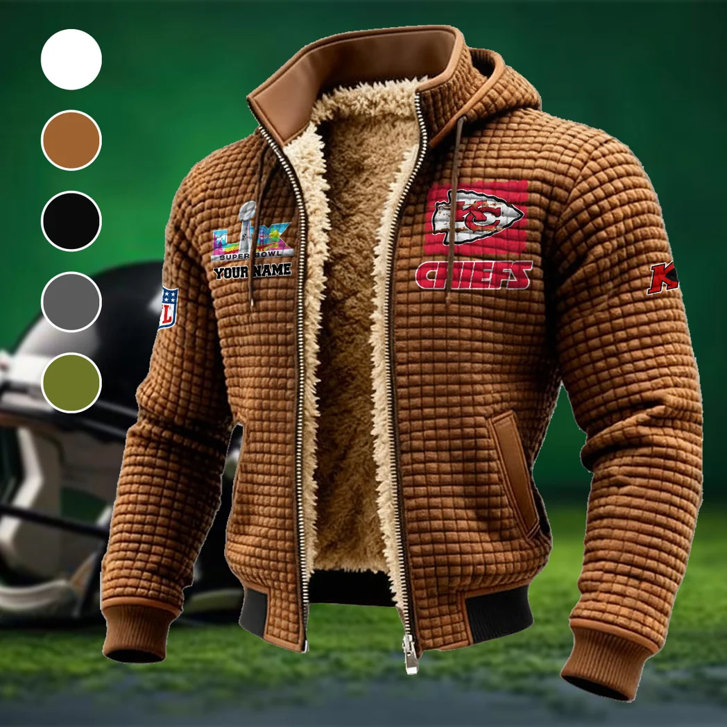 Game Day Squad Fleece-Lined Hooded Jacket, Elemental Guard Sport Jacket HVN1460KC - brown