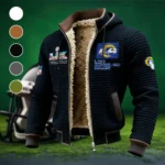 Blue Horns Fleece-Lined Hooded Jacket, Water-Resistant Thermal Hoody HVN1460LA - Black