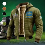 Football Bolt Crew Fleece-Lined Hooded Jacket, Sub-Zero Fleece-Lined Shield HVN1460LC - Green