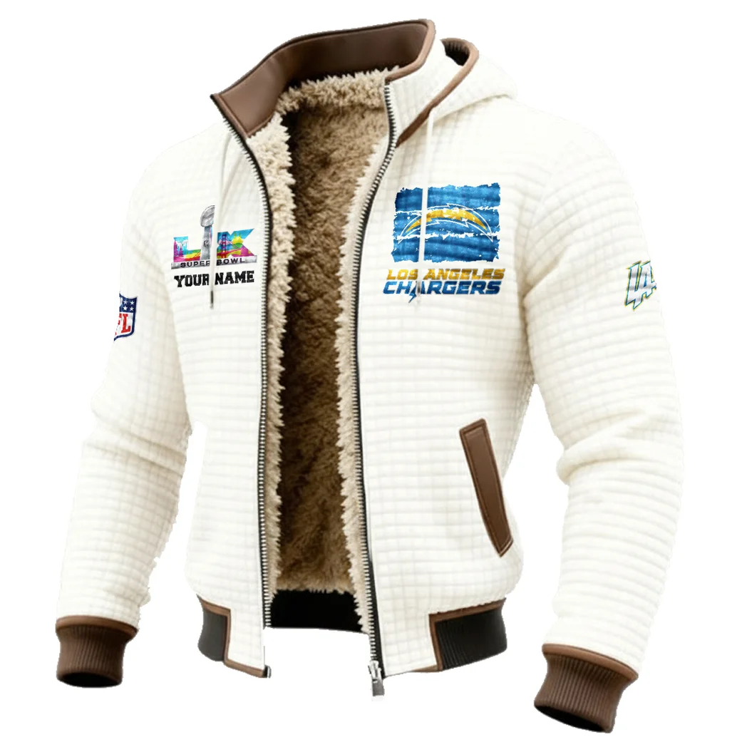Football Bolt Crew Fleece-Lined Hooded Jacket, Sub-Zero Fleece-Lined Shield HVN1460LC - White - Image 2