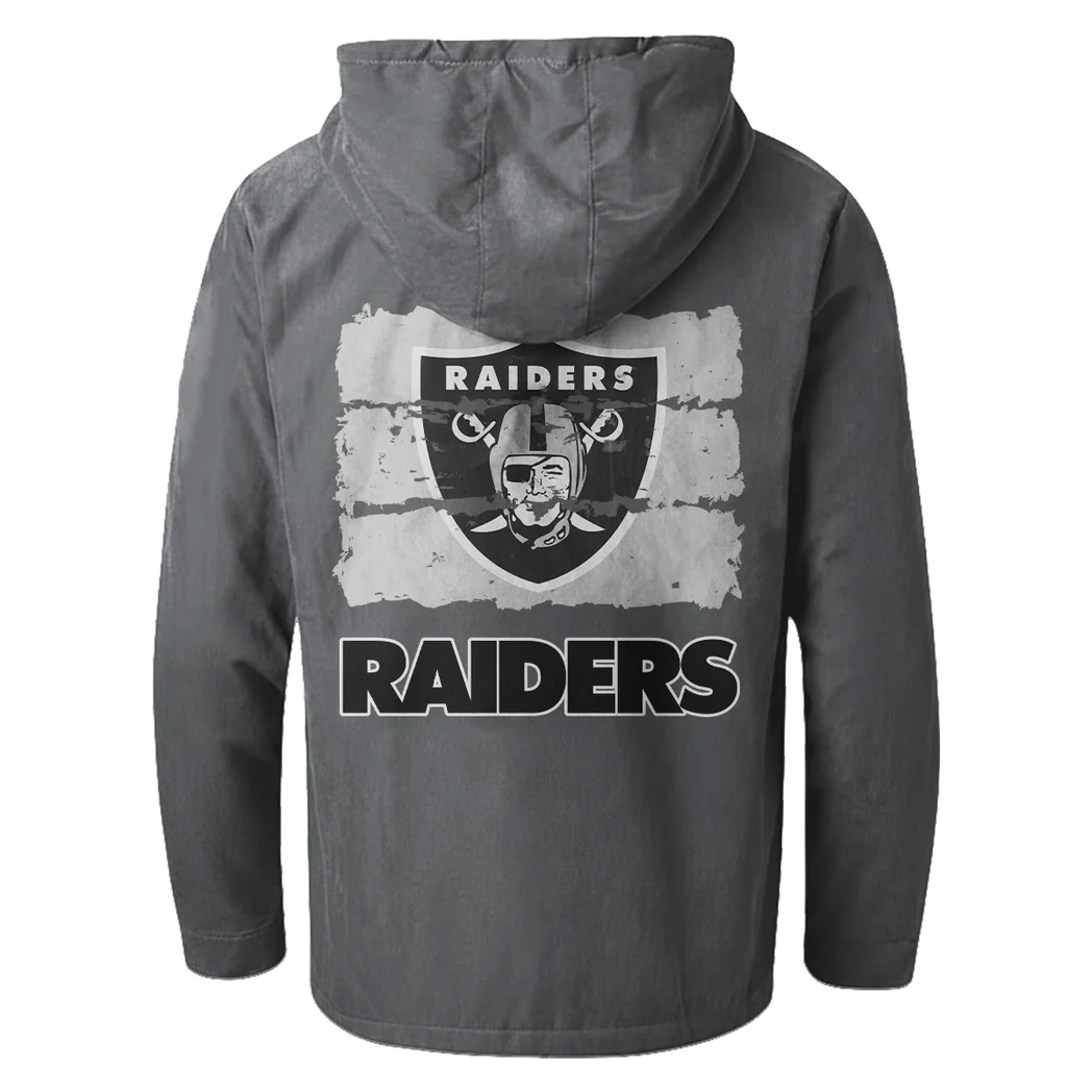 Silver Crew Flannel Hoodie, Loyal Supporter Sport Hoodie HVN1460LV - Gray - Image 3