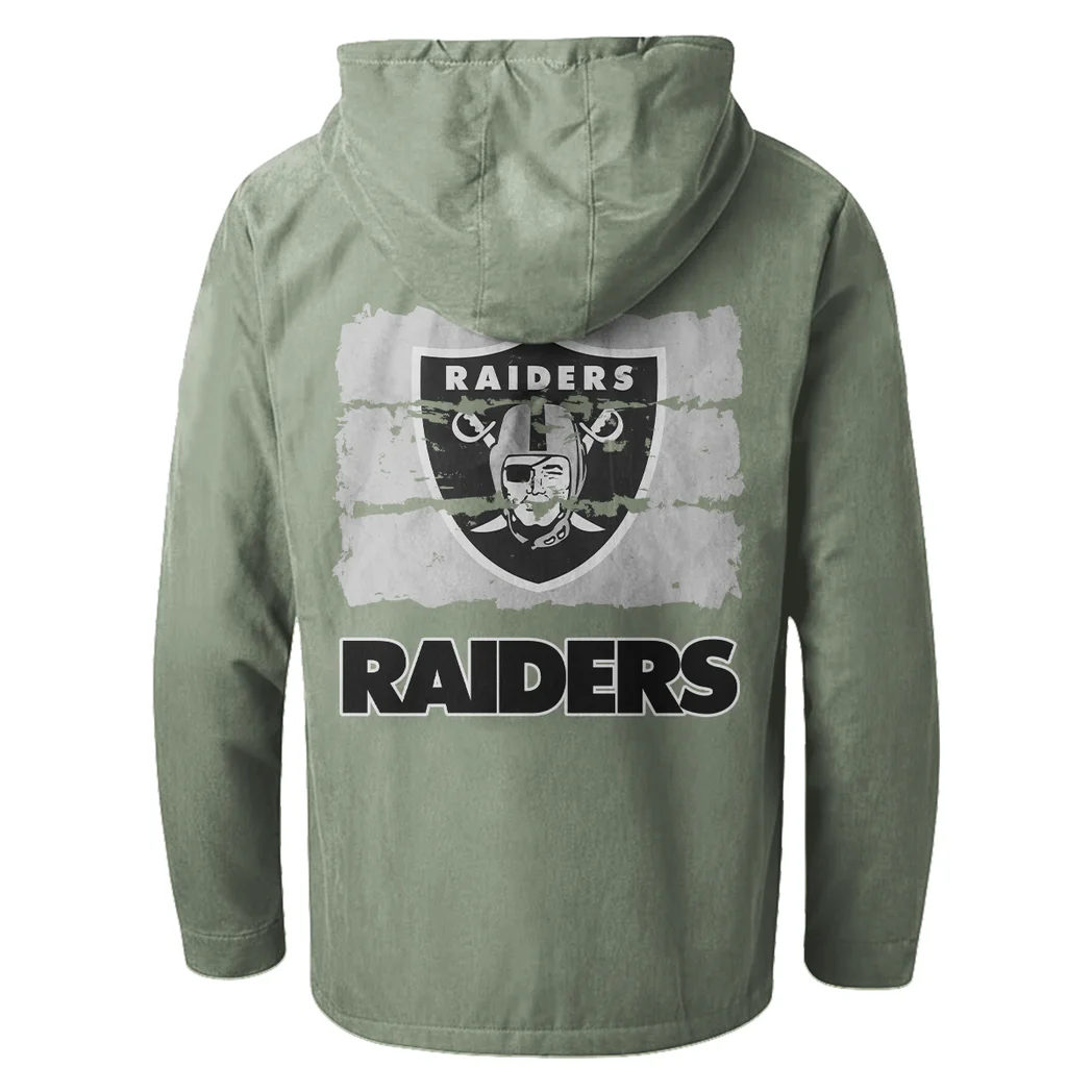 Silver Crew Flannel Hoodie, Loyal Supporter Sport Hoodie HVN1460LV - Light Green - Image 3