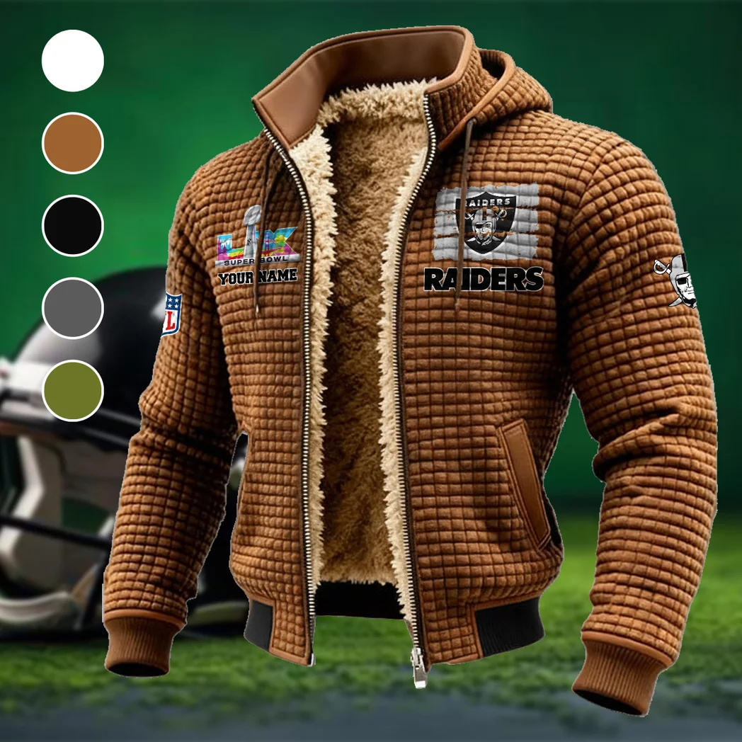 Silver Crew Fleece-Lined Hooded Jacket, Deep Winter Insulated Hoody HVN1460LV - brown