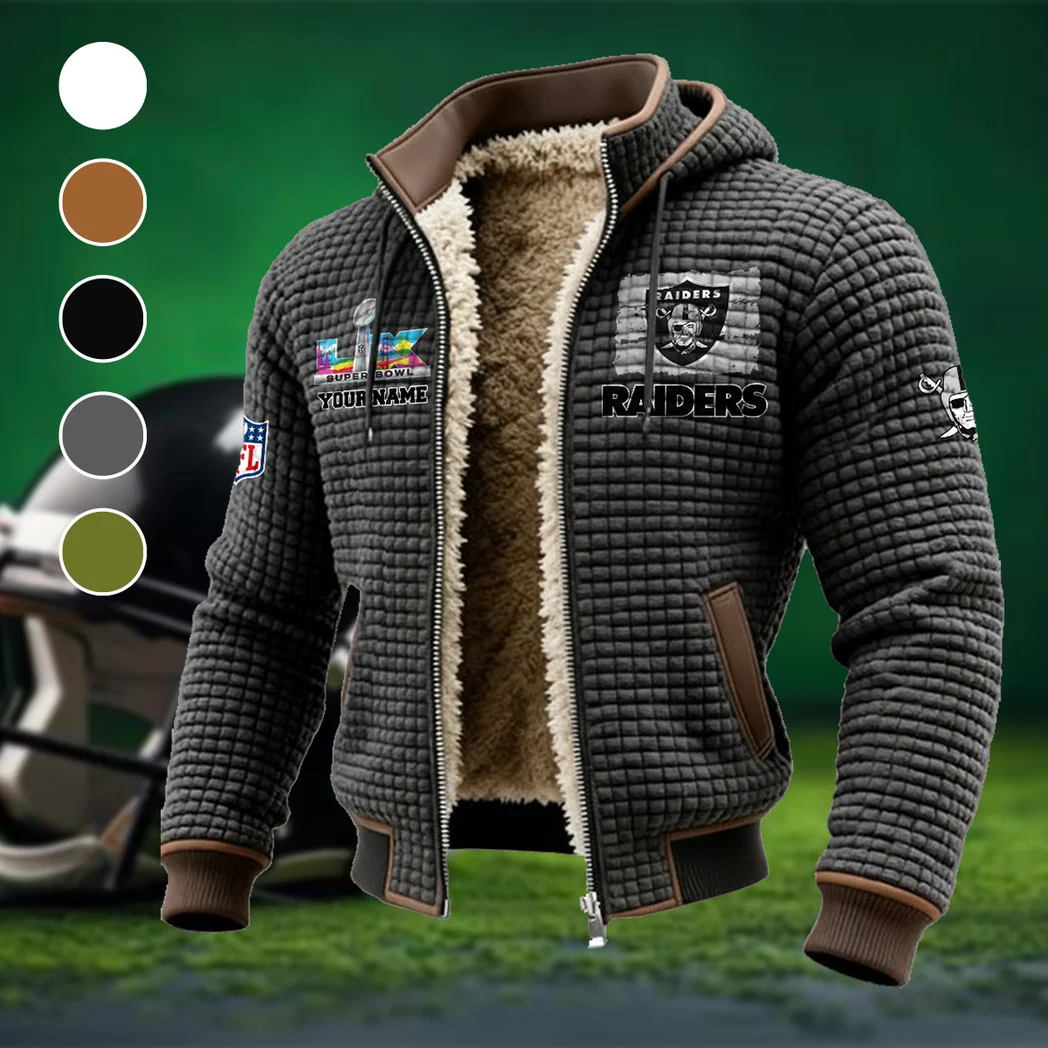 Silver Crew Fleece-Lined Hooded Jacket, Deep Winter Insulated Hoody HVN1460LV - Grey