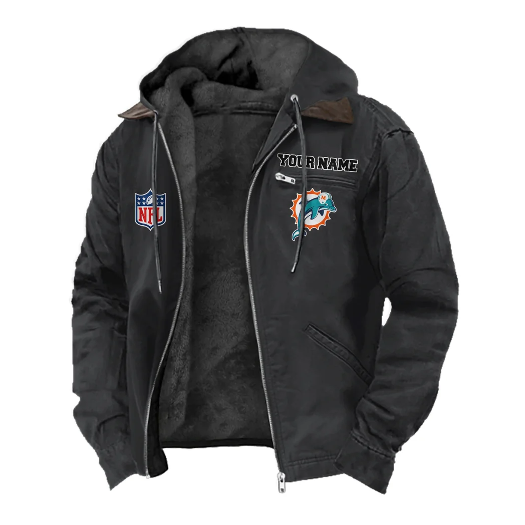 Coastal Fans Flannel Hoodie, Fan Pride Hooded Flannel HVN1460MD - Black - Image 2