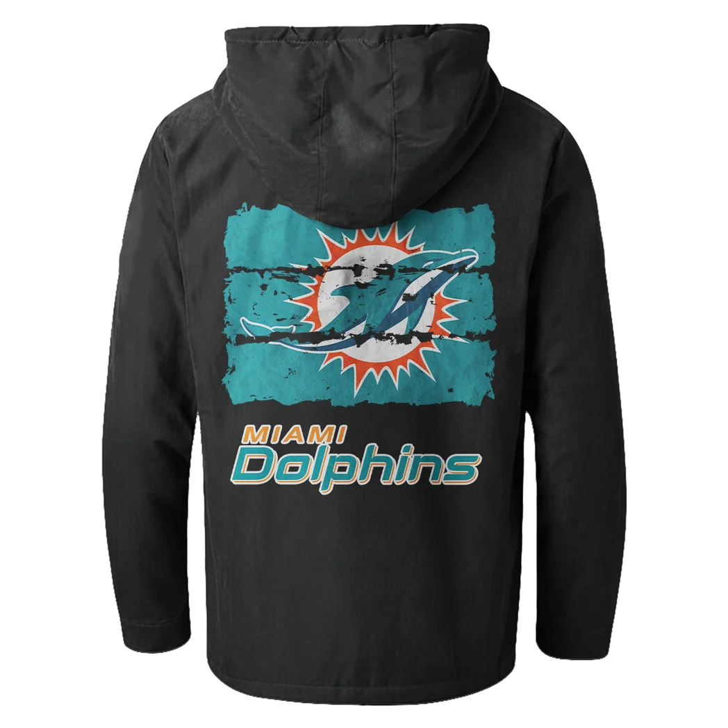 Coastal Fans Flannel Hoodie, Fan Pride Hooded Flannel HVN1460MD - Black - Image 3