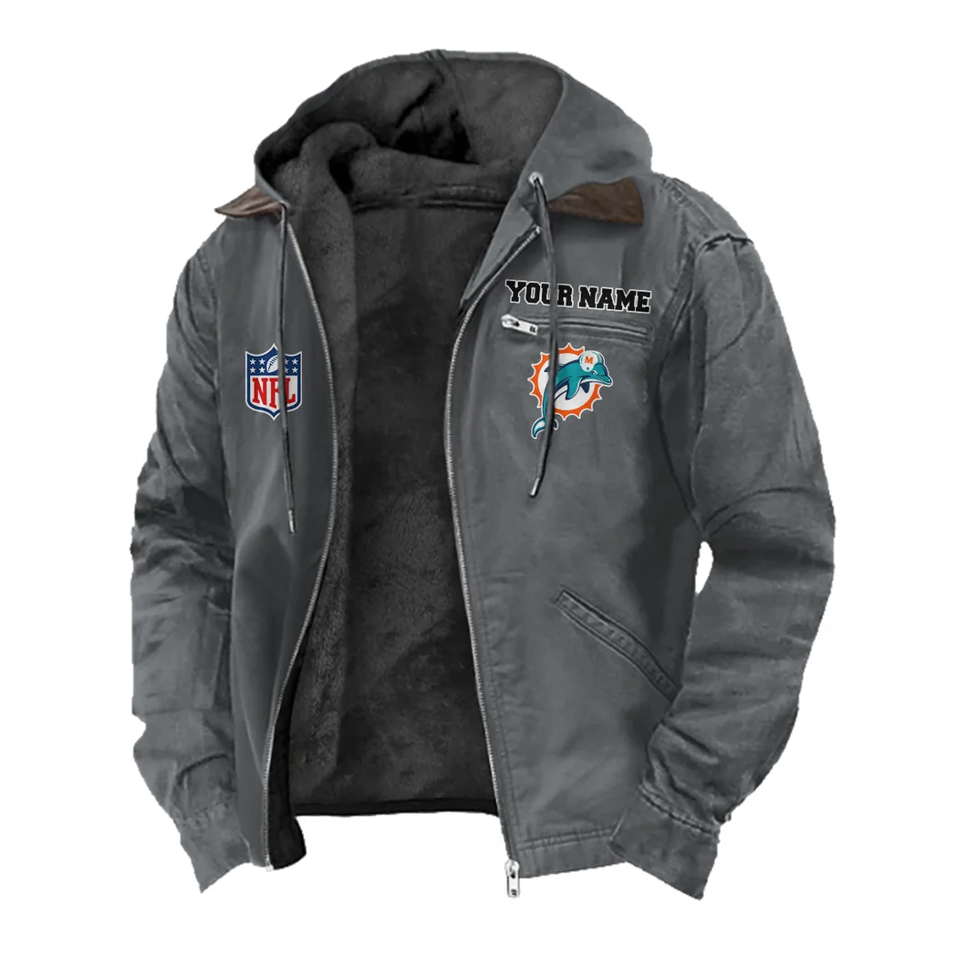 Coastal Fans Flannel Hoodie, Fan Pride Hooded Flannel HVN1460MD - Gray - Image 2