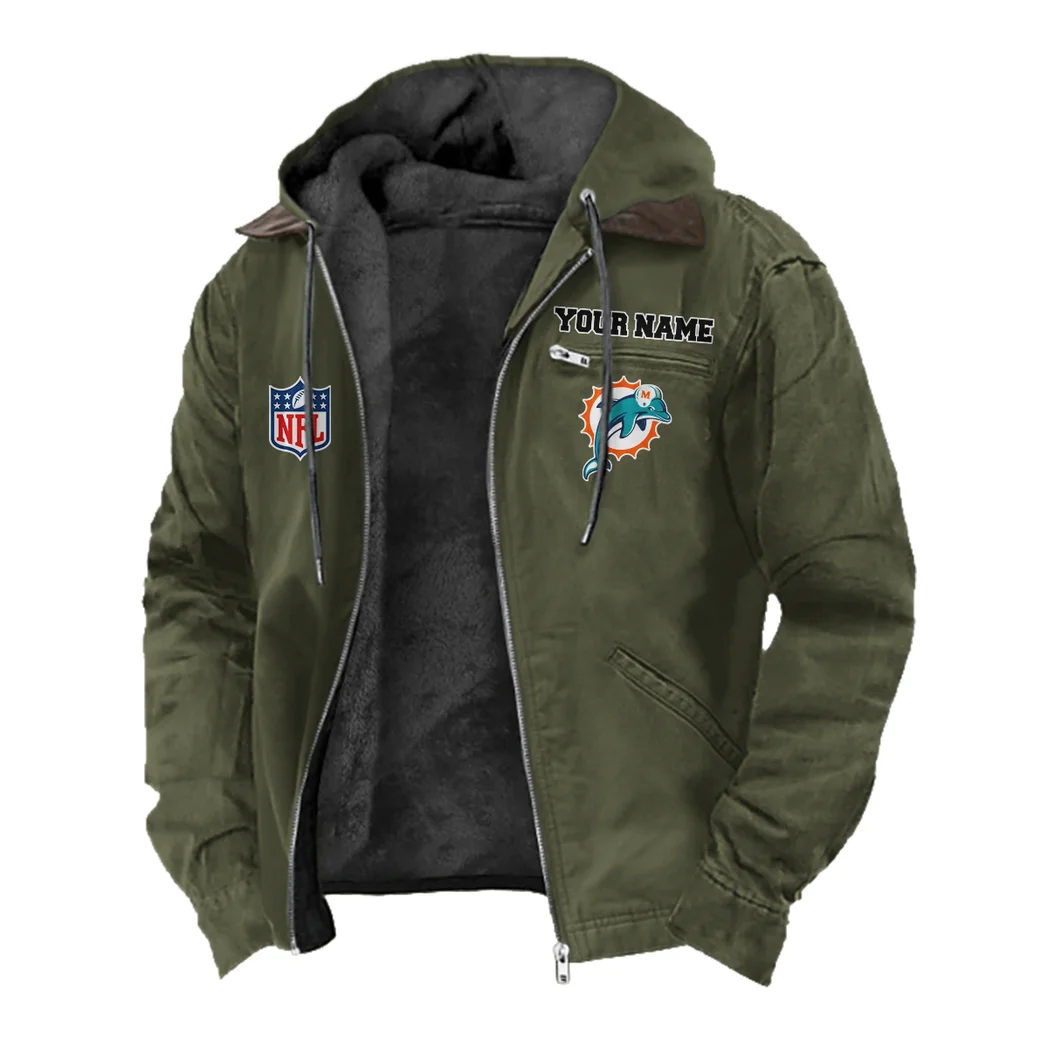 Coastal Fans Flannel Hoodie, Fan Pride Hooded Flannel HVN1460MD - Green - Image 2