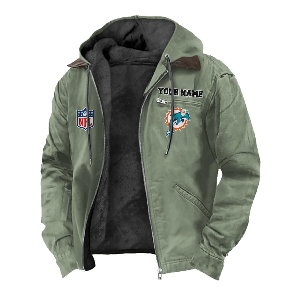 Coastal Fans Flannel Hoodie, Fan Pride Hooded Flannel HVN1460MD - Light Green - Image 2