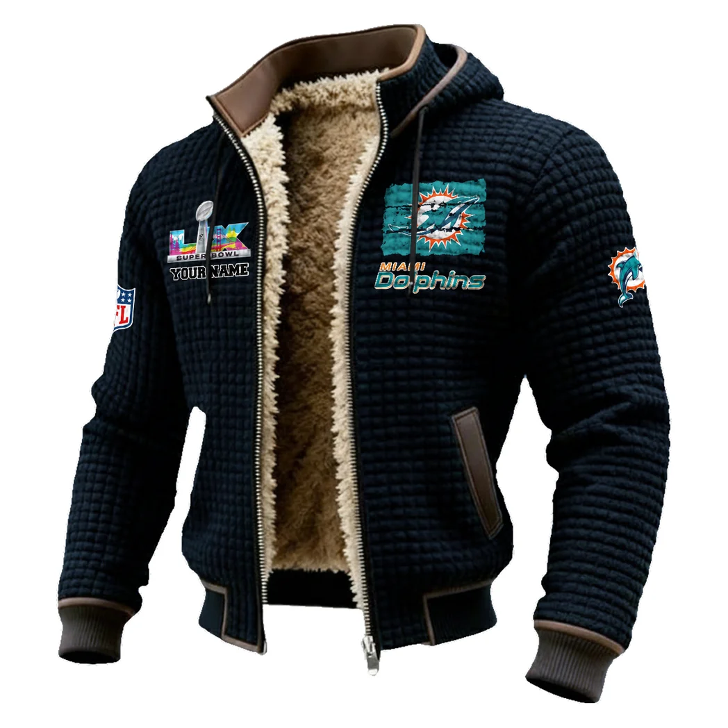 Coastal Fans Fleece-Lined Hooded Jacket, Cold-Snap Defense Jacket HVN1460MD - Black - Image 2