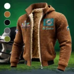 Coastal Fans Fleece-Lined Hooded Jacket, Cold-Snap Defense Jacket HVN1460MD - brown