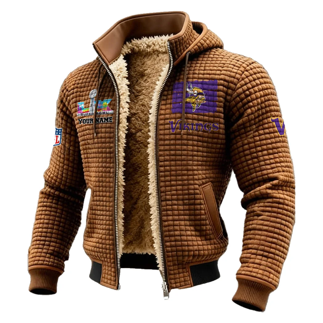Game Day Raiders Fleece-Lined Hooded Jacket, Rugged Terrain Fleece Hoody HVN1460MV - brown - Image 2