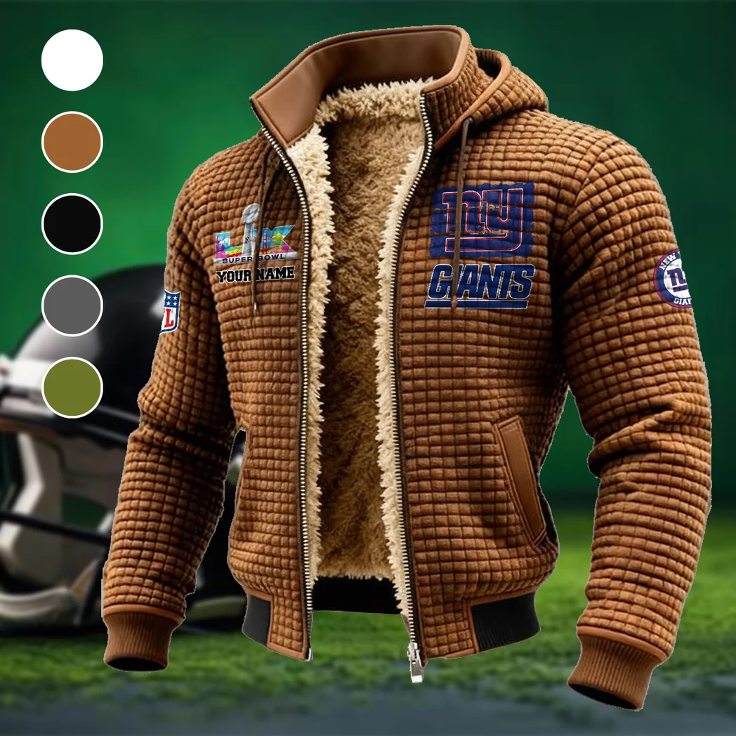 Midnight Steel Fleece-Lined Hooded Jacket, Ultra-Soft Plush Lined Jacket HVN1460NG - brown