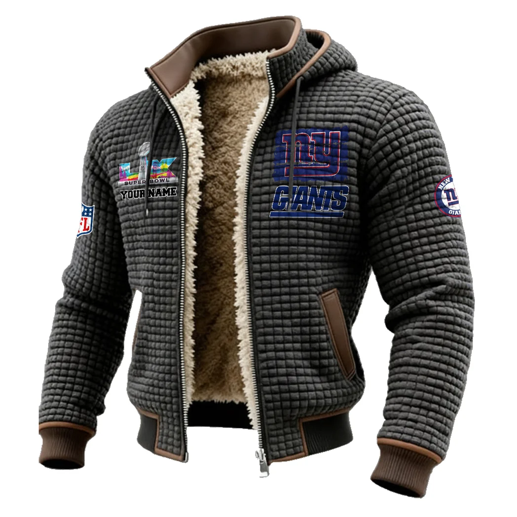 Midnight Steel Fleece-Lined Hooded Jacket, Ultra-Soft Plush Lined Jacket HVN1460NG - Grey - Image 2
