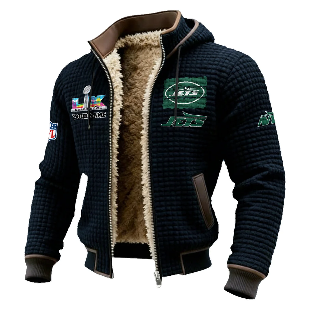 Green Pride Fleece-Lined Hooded Jacket, Thermal Core Fleece Jacket HVN1460NJ - Black - Image 2