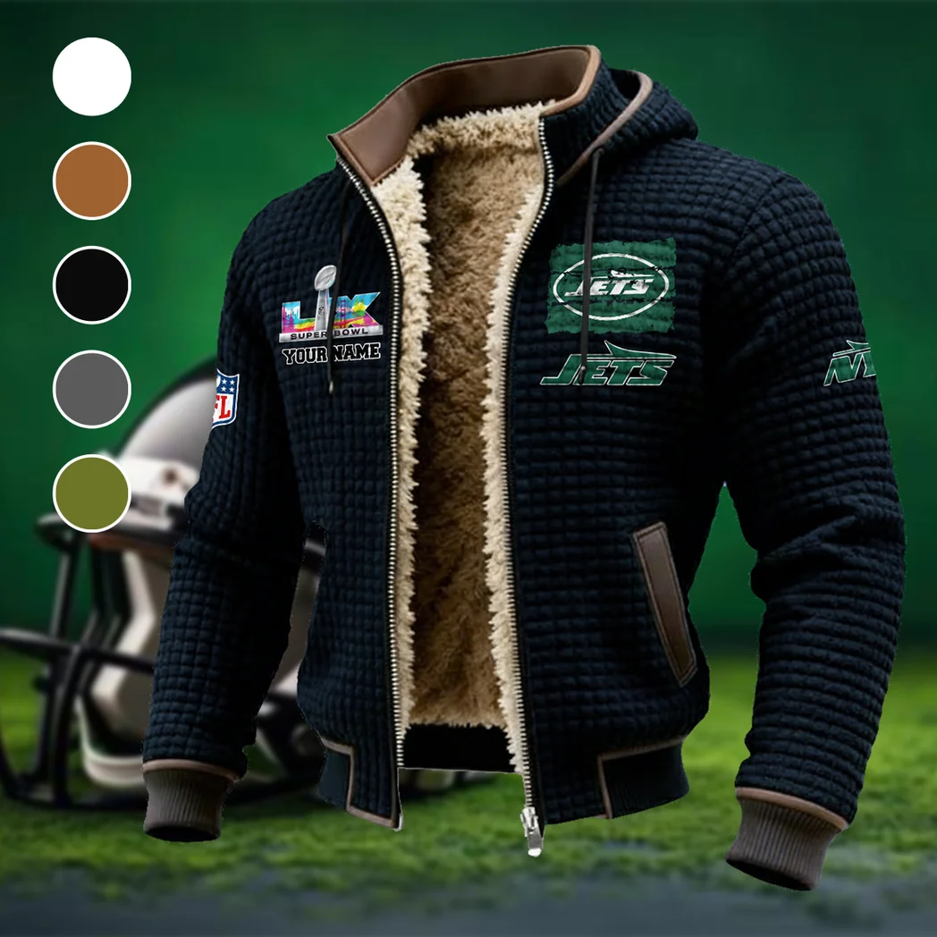 Green Pride Fleece-Lined Hooded Jacket, Thermal Core Fleece Jacket HVN1460NJ - Black