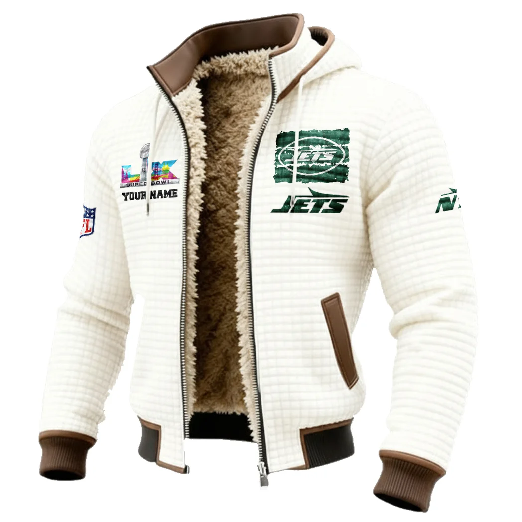 Green Pride Fleece-Lined Hooded Jacket, Thermal Core Fleece Jacket HVN1460NJ - White - Image 2