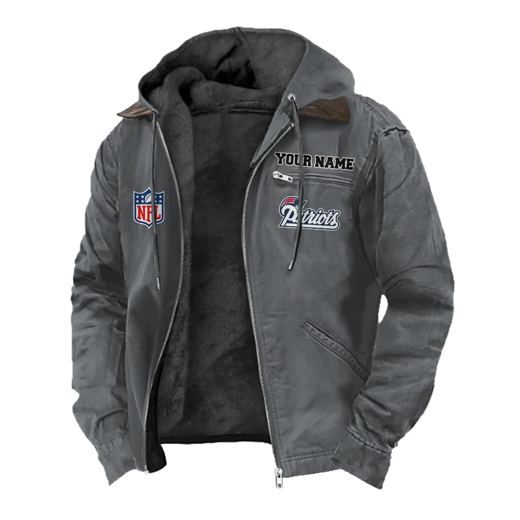 Revolution Fans Flannel Hoodie, Essential Fan Flannel Hoodie HVN1460NP - Gray - Image 2