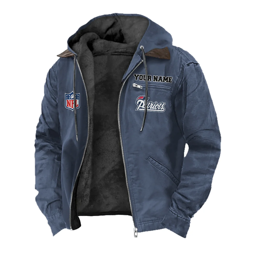 Revolution Fans Flannel Hoodie, Essential Fan Flannel Hoodie HVN1460NP - Navy Blue - Image 2