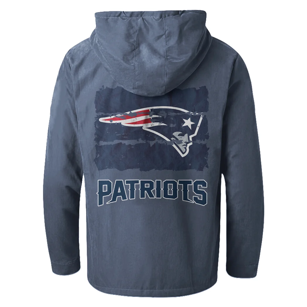 Revolution Fans Flannel Hoodie, Essential Fan Flannel Hoodie HVN1460NP - Navy Blue - Image 3