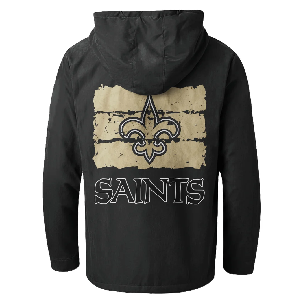 Game Day Squad Flannel Hoodie, Sport Vibe Hooded Flannel HVN1460NS - Black - Image 3