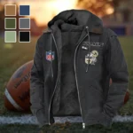 Game Day Squad Flannel Hoodie, Sport Vibe Hooded Flannel HVN1460NS - Black