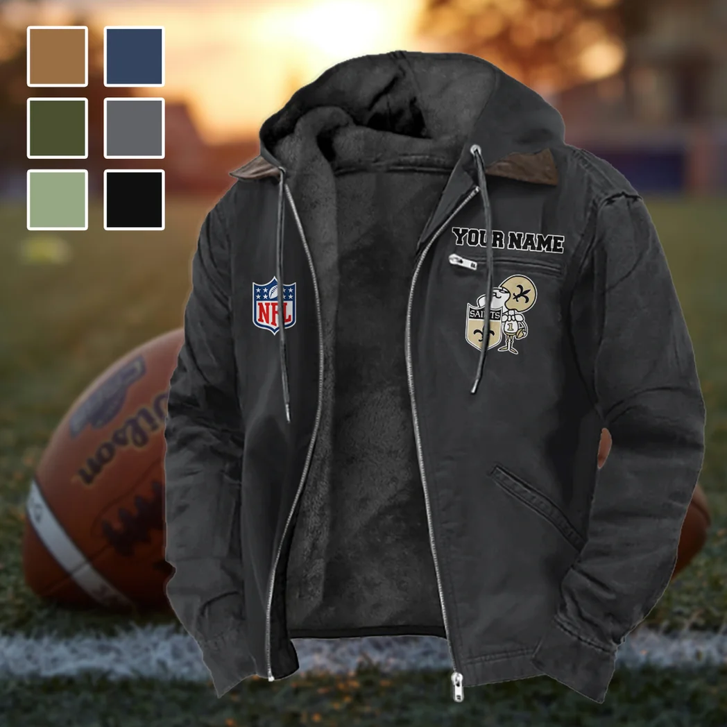 Game Day Squad Flannel Hoodie, Sport Vibe Hooded Flannel HVN1460NS - Black