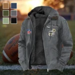 Game Day Squad Flannel Hoodie, Sport Vibe Hooded Flannel HVN1460NS - Gray