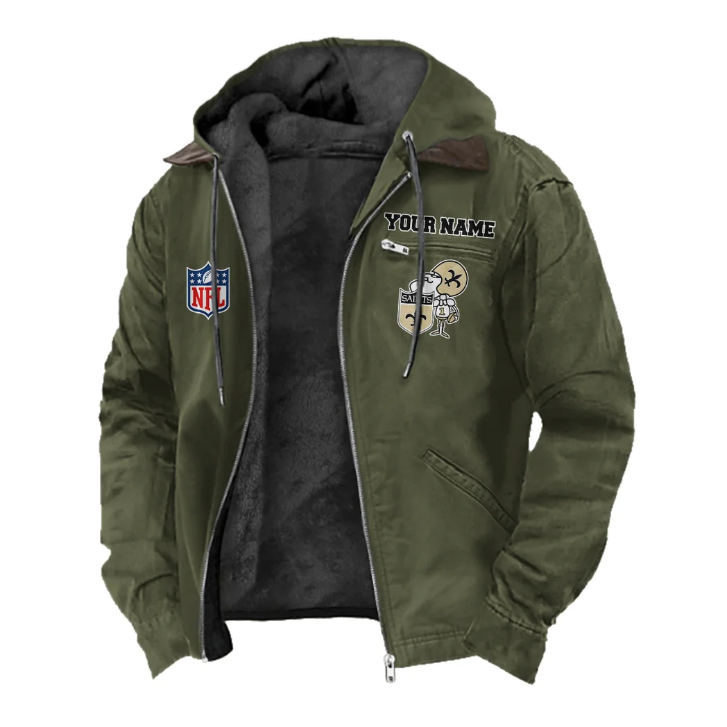 Game Day Squad Flannel Hoodie, Sport Vibe Hooded Flannel HVN1460NS - Green - Image 2